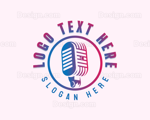 Microphone Radio Podcast Logo