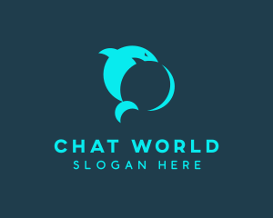 Shark Chat App logo design