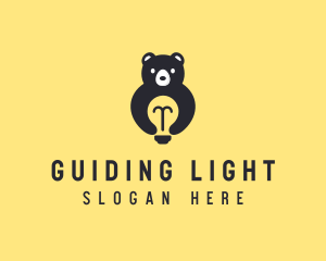 Light Bulb Bear logo design