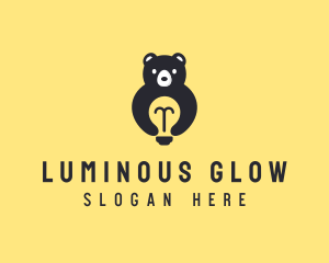 Light Bulb Bear logo design
