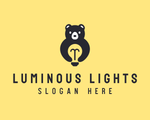 Light Bulb Bear logo design