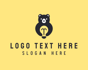 Lighting - Light Bulb Bear logo design