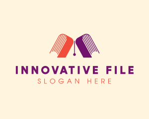 Pencil Book Folder logo design