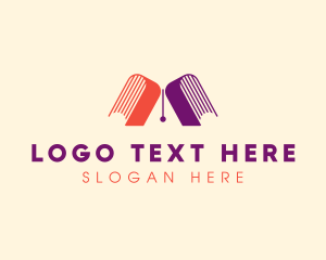 Literacy - Pencil Book Folder logo design