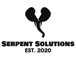 Silhouette Elephant Snake logo