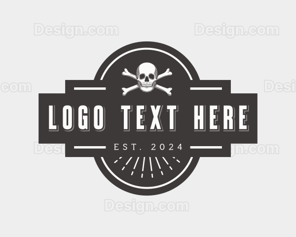 Retro Skull Skeleton Logo