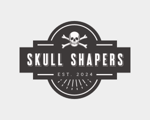 Retro Skull Skeleton logo