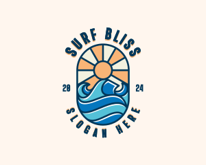 Surfer Ocean Waves logo