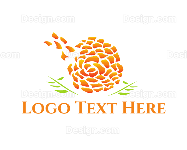 Marigold Flower Beauty Cosmetics Logo