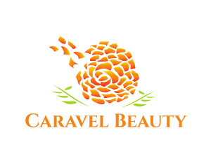 Marigold Flower Beauty Cosmetics logo design