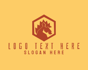 Creative Wild Horse Hexagon logo