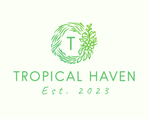 Floral Tropical Resort logo design