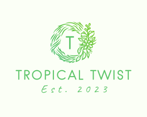 Floral Tropical Resort logo design