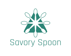 Green Spoon Triangle Restaurant logo design