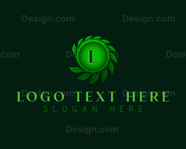 Nature Wreath Leaves Logo