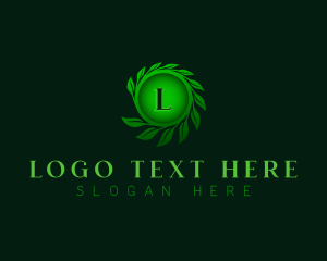 Nature Wreath Leaves logo