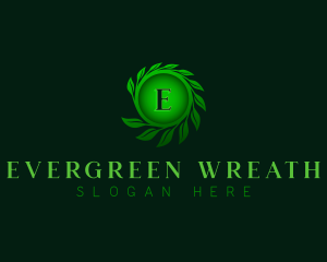 Nature Wreath Leaves logo design