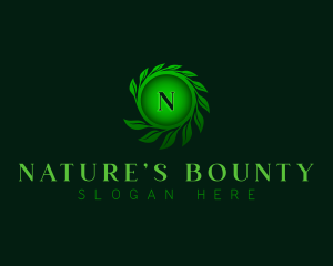 Nature Wreath Leaves logo design