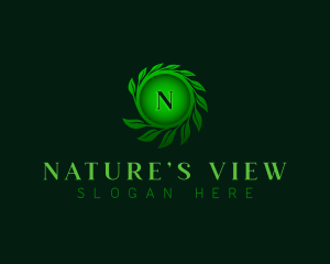 Nature Wreath Leaves logo design