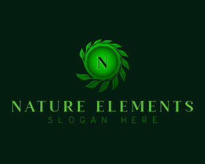 Nature Wreath Leaves logo design