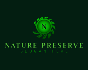 Nature Wreath Leaves logo design