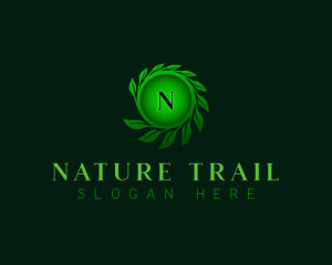 Nature Wreath Leaves logo design