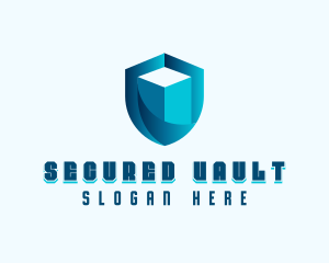 Cybersecurity Software Shield logo design