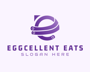 Purple E Tech logo design