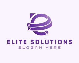 Purple E Tech logo design