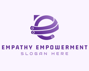 Purple E Tech logo design