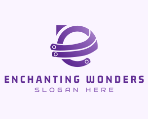 Purple E Tech logo design