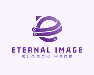 Purple E Tech logo design