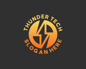 Thunder Electricity Power logo design