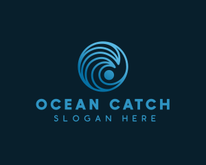 Ocean Wave Surf logo design