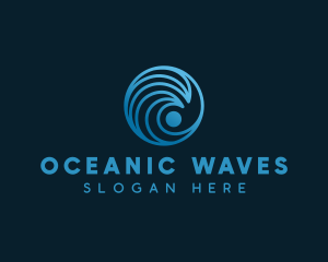 Ocean Wave Surf logo design