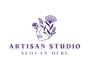 Floral Woman Skincare logo design