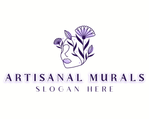 Floral Woman Skincare logo design