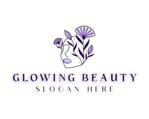 Floral Woman Skincare logo design