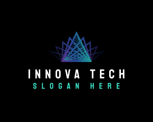 Premium Tech Pyramid logo design