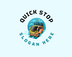 Shuttle Bus Transportation logo design