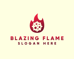 Flame Virus Bacteria logo design