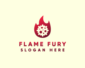 Flame Virus Bacteria logo design