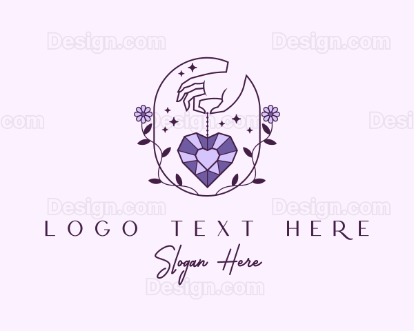 Luxury Heart Jewelry Logo