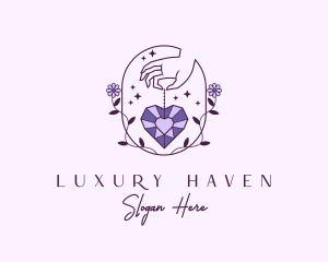 Luxury Heart Jewelry logo design