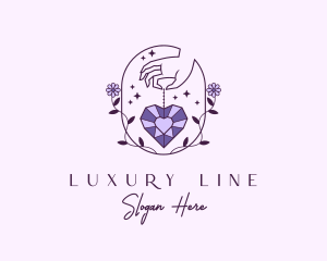 Luxury Heart Jewelry logo design