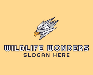 Geometric Falcon Wildlife logo design