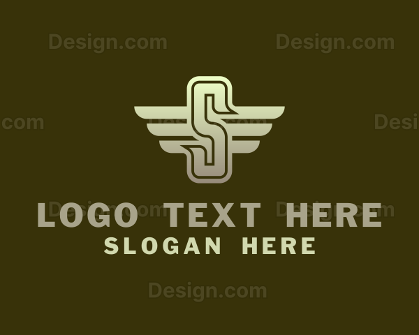 Military Winged Letter S Logo