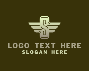 Military Winged Letter S logo