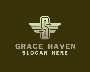 Military Winged Letter S logo