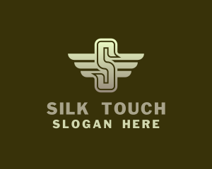 Military Winged Letter S logo design